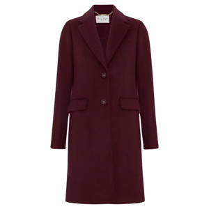 Phase Eight Lydia Burgundy Wool Coat 